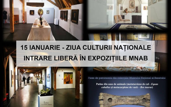 Intrare gratuită în expozițiile Muzeul Național al Banatului, de Ziua Culturii Naționale