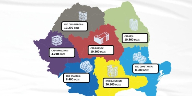 O nouă tranșă de vaccin Moderna. Timișoara primește cele mai puține doze