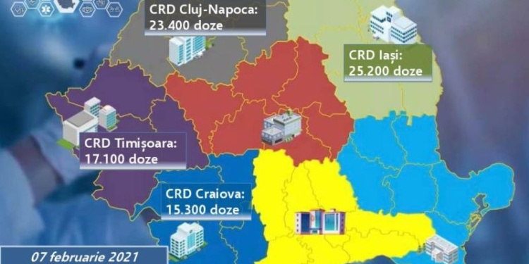 Primele doze de vaccin AstraZeneca împotriva COVID-19 ajung astăzi în vestul țării