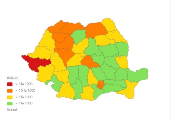 Județul Timiș rămâne în zona roșie a infectărilor Covid19. Incidența în creștere. 5 decese