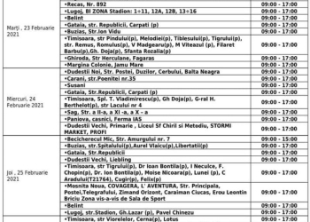 Mii de consumatori lăsați în beznă. Enel anunță întreruperi de curent în tot județul Timiș