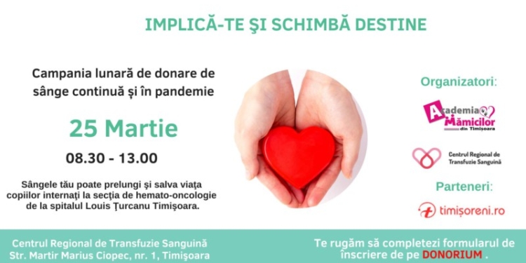 Campanie de donare de sânge pentru copiii de la ”Louis Țurcanu”