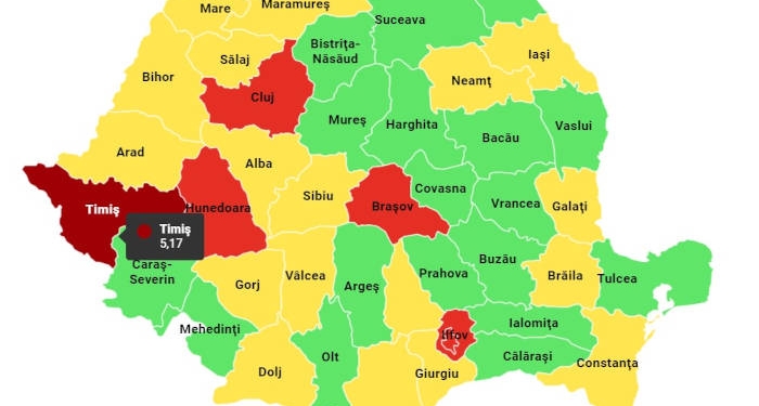 Timiș: carantina din Timișoara un eșec? Rata de infectare, de 7,03, nu părăsește zona de carantină. Crește numărul celor internați în spitale