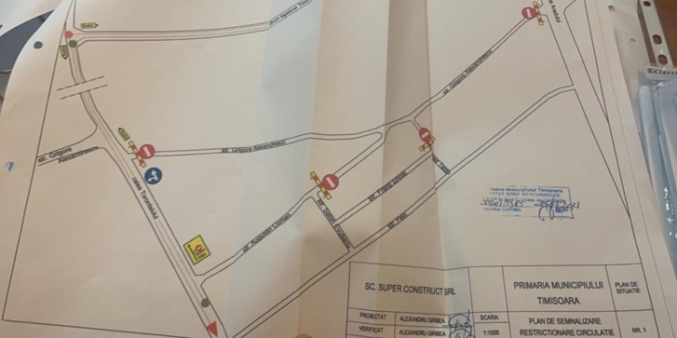 ”Pe aici nu se trece!” Strada G. Alexandrescu din Timișoara aproape blocată până la mijlocul verii