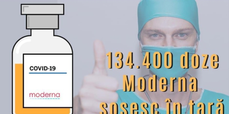 O nouă tranșă de vaccin Moderna sosește în România