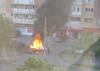 Bărbat carbonizat în explozia unei mașini, la Arad. SRI a intrat pe firul investigației