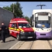 VIDEO Accident între o autospecială SMURD și un tramvai. Trafic îngreunat pe un bulevard principal din Timișoara