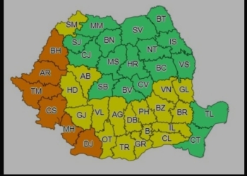 Cod Portocaliu de caniculă în vestul țării. Vezi când intră în vigoare