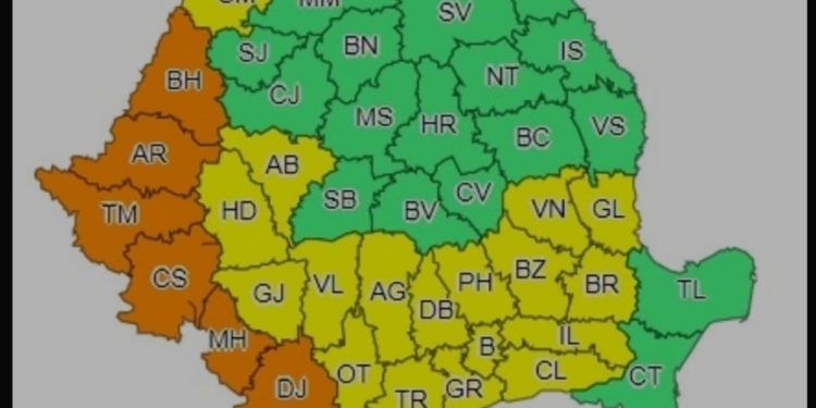 Cod Portocaliu de caniculă în vestul țării. Vezi când intră în vigoare