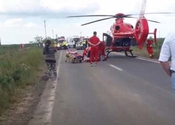 Patru persoane rănite într-un accident din Timiș. A venit elicopterul SMURD