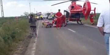 Patru persoane rănite într-un accident din Timiș. A venit elicopterul SMURD