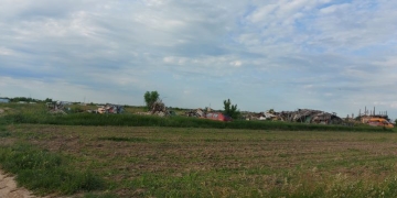 FOTO! EXCLUSIV! Cimitir de mașini în zona Urseni. O companie de curierat a abandonat autoturisme stricate pe câmp