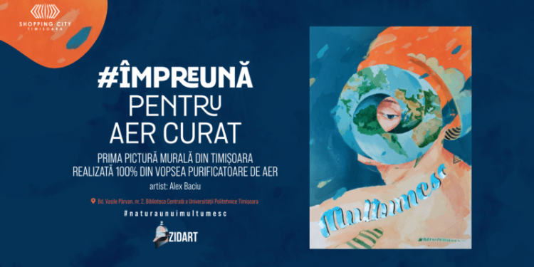 ”Pădurea” din mijlocul Timișoarei! Se inaugurează prima pictură murală din vopsea purificatoare de aer