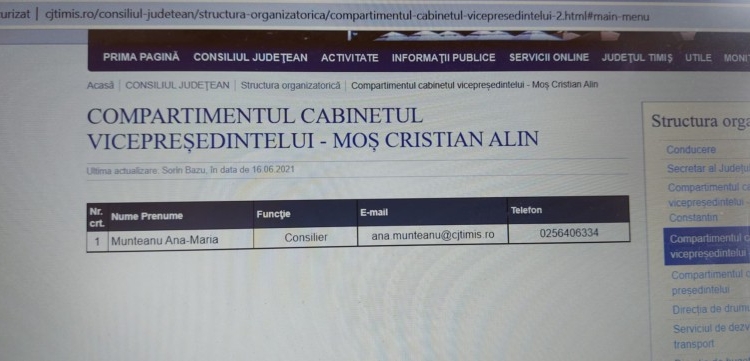 ”Agentul 007”, Ana Munteanu e oficial consilier personal în CJ Timiș. Până și această numire a fost făcută în mare secret