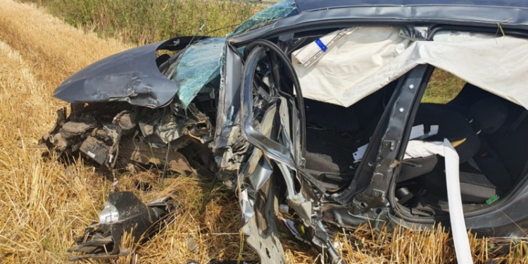 Accident grav între Sânnicolau Mare și Saravale. Două persoane au ajuns la spital