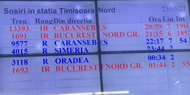Super oferta CFR: Pleci astăzi, ajungi peste 2 zile. Trenul Timișoara – Mangalia, 15 ore de întârziere