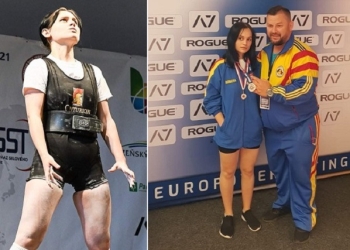 Alexandra Cazacu a devenit vicecampioană europeană la powerlifting