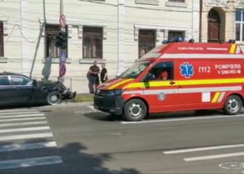 VIDEO Daună totală pentru doi șoferi de BMW din Timișoara! Și-au făcut praf bolizii