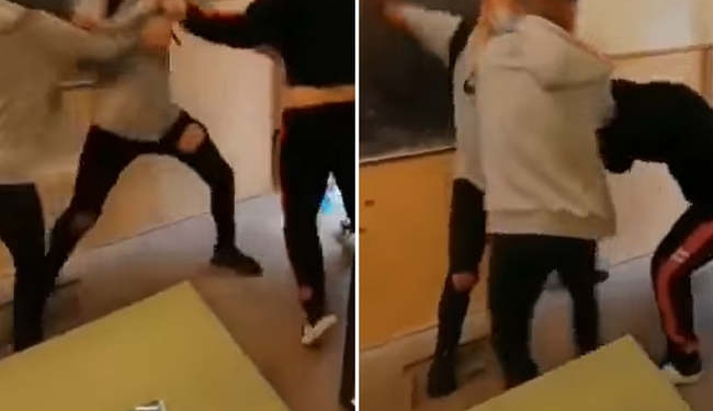 VIDEO La școală ca în ringul de box. Elevi reținuți după ce s-au bătut la școală. Unul dintre ei a fost internat la Psihiatrie