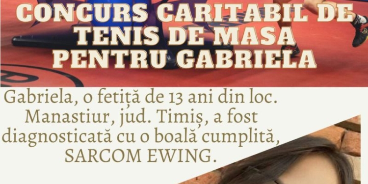 FĂGET: Concurs caritabil de tenis de masă pentru Gabriela. Adolescenta suferă de o boală rară