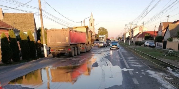 A curs miere pe DN 7. Accident lângă Arad