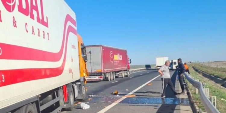 Accident pe autostrada A1 pe sensul de mers Lugoj – Timișoara