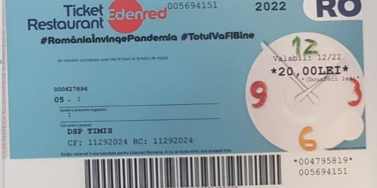 Peste 13 mii de timișeni își pot ridica tichetele de masă post-vaccinare