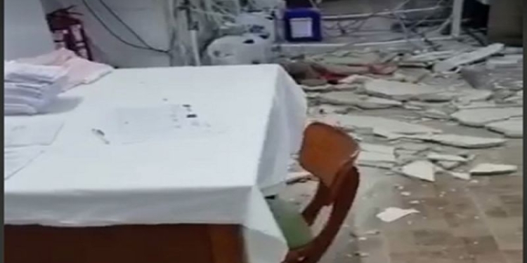 O bucată de tavan s-a prăbușit la spitalul din Lugoj