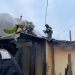 VIDEO Flăcările au mistuit o anexă gospodărească din localitatea Vladimirescu