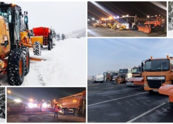 VIDEO Drumarii de la DRDP au intervenit cu utilaje de deszăpezire pe drumurile din vestul țării