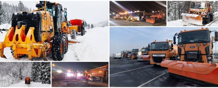 VIDEO Drumarii de la DRDP au intervenit cu utilaje de deszăpezire pe drumurile din vestul țării