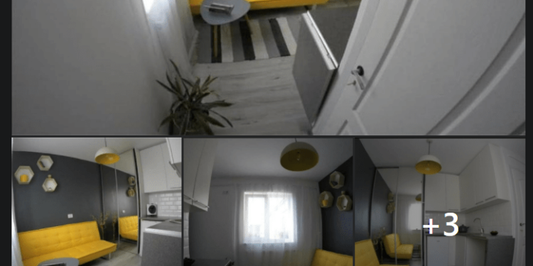 Garsonieră de închiriat, de „faci curățenie în ea cu un șervețel umed”! Imagini virale cu o garsonieră de 11 metri pătrați