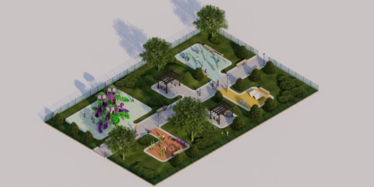 FOTO Primăria Moravița construiește parcuri noi în comună