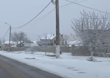 VIDEO A nins ca în povești, la Lugoj! Stratul de zăpadă a fost de câțiva centimetri