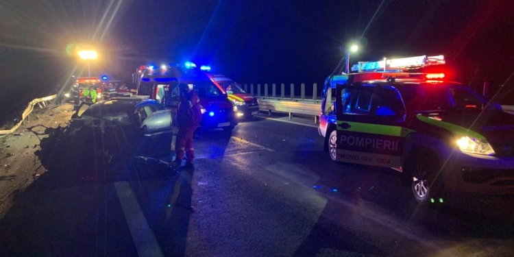 VIDEO Un bărbat și-a pierdut viața într-un accident pe autostrada Timișoara-Arad