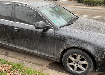 VIDEO Nor de praf saharian peste Timișoara. Șoferii și-au găsit mașinile acoperite de un strat subțire de nisip