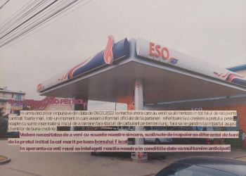 Eso Petrol își cere scuze și ar urma să returneze banii… naivilor care și-au făcut plinul la benzinăriile lor!