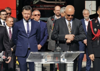 VIDEO Drepți! Șeful DSU, Raed Arafat la Timișoara! A tăiat panglica sediului nou de la ISU Timiș