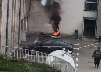 Pompierii au intervenit la Spitalul Județean din Timișoara! O targă a luat foc