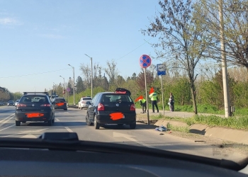 Încă un accident rutier pe drumul dintre Giroc și Timișoara. Un biciclist a fost grav rănit