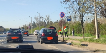 Încă un accident rutier pe drumul dintre Giroc și Timișoara. Un biciclist a fost grav rănit