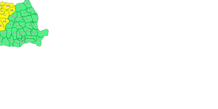 Cod galben de instabilitate atmosferică şi vijelii în vestul ţării