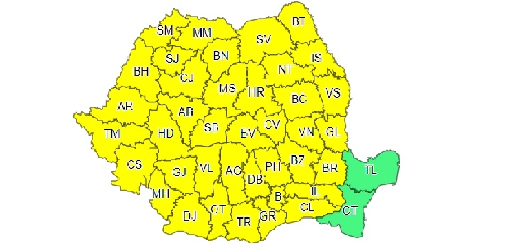 Atenționare meteo pentru toată țara! Vin ploi zdravene