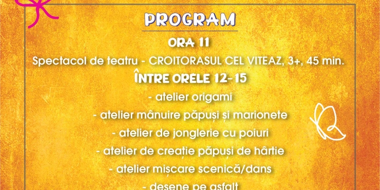 Copiii, așteptați la CJ Timiș, de 1 iunie. Primiți cu jocuri, teatru, ateliere de creație și multe surprize