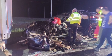 Accident grav pe A1. O persoană a fost rănită