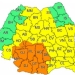 Coduri galbene și portocalii de ploi în toată țara