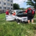 Pisica l-a băgat în stâlp. Accident în Lugoj