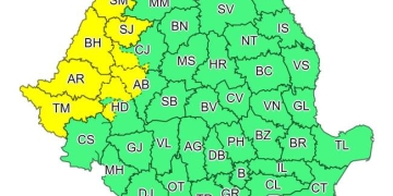 Cod galben de averse în Timiș