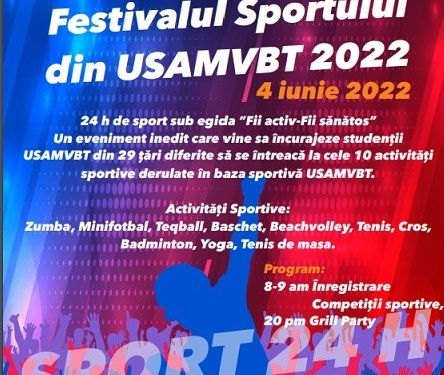 „Fii activ-Fii sănătos!”, prima ediție a Festivalului Sportului de la USAMVBT