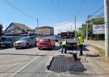 Atenție, șoferi! Drumul care leagă Timișoara de A1, prin Dumbrăvița, peticit timp de o lună